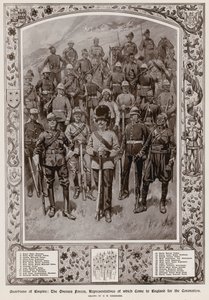 Las Fuerzas de Ultramar, representantes de las cuales vinieron a Inglaterra para la coronación del Rey Jorge V de Hermanus Willem Koekkoek