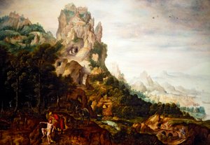 El buen samaritano (óleo sobre tabla)