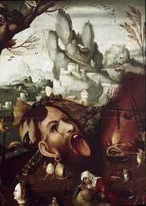 La tentación de San Antonio (detalle) de Herri met de (c.1510 p.1550) Bles