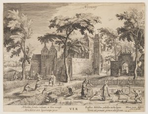 Nyenroy - Primavera, de Las estaciones, Vista de los castillos en los alrededores de Ámsterdam