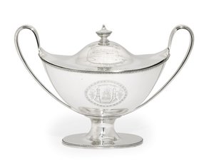 Sopera y tapa de Jorge III, 1787 de Hester Bateman
