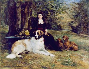 Niña con perro