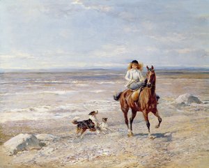 Paseo en pony en la playa