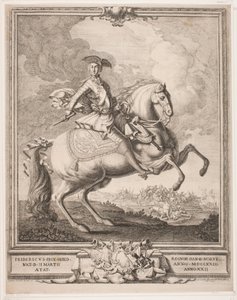 Federico V como príncipe heredero a caballo de Hieronimo Miani