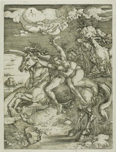 Rapto de Proserpina en un unicornio de Hieronymous Hopfer