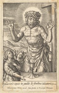 La sangre del Redentor venerada por dos ángeles, antes de 1619 de Hieronymous Wierix