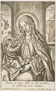 La Virgen y el Niño de Hieronymous Wierix