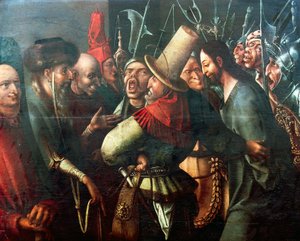 Cristo ante Pilato, por Hieronymus Bosch, óleo sobre tabla. Países Bajos de Hieronymus Bosch