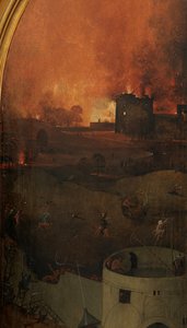 Detalle del panel derecho del Juicio Final (óleo sobre tabla) de Hieronymus Bosch