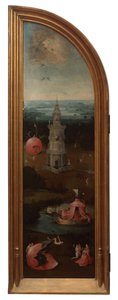 Panel izquierdo del Juicio Final (óleo sobre tabla) de Hieronymus Bosch
