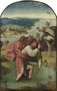 San Cristóbal con el Niño Jesús, c.1500 (óleo sobre tabla) de Hieronymus Bosch