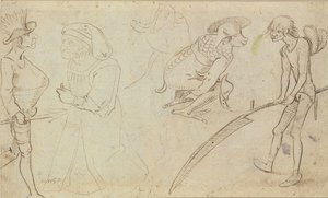 Estudios de figuras grotescas de Hieronymus Bosch