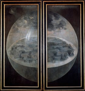 La Creación del Mundo, puertas cerradas del tríptico El Jardín de las Delicias, c1500 de Hieronymus Bosch