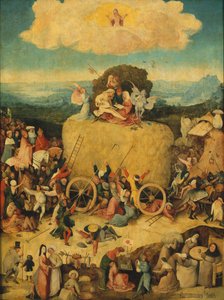 El carro de heno Tríptico panel central, c. 1516 de Hieronymus Bosch