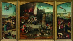  La tentación de San Antonio. Reproducción de alta resolución del Google Art Project. La esquina superior izquierda tuvo que ser remuestreada de Hieronymus Bosch