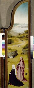 Tríptico de la Epifanía, con Santa Inés de Roma y donante de Hieronymus Bosch