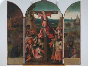 Tríptico de la Mártir Crucificada (Tríptico de Santa Julia), de Joren Anthoniszoon Van Aeken conocido como Bosch Hieronymus