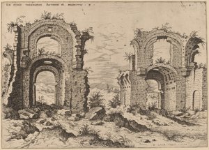 Segunda Vista de los Baños de Diocleciano de Hieronymus Cock