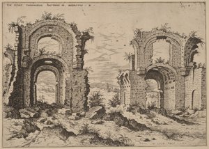 Segunda vista de las Termas de Diocleciano de Hieronymus Cock