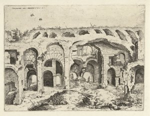 Cuarta vista del Coliseo de Roma de Hieronymus Cock