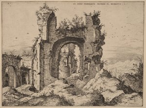 Vista de las Termas de Caracalla de Hieronymus Cock