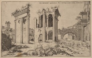 Vista del Foro de Nerva de Hieronymus Cock