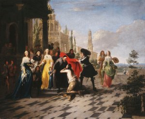 La parábola del hijo pródigo - El hijo pródigo regresando a casa de Hieronymus Janssens