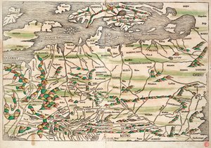 Mapa de Europa central y septentrional de Hieronymus Münzer