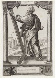 H. Judas Tadeo
S. Ivdas Thadevs (título en el objeto)
Cristo y los doce apóstoles, y San Pablo (título de la serie)