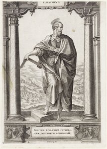H. Matthew
S. Mathevs (título en el objeto)
Cristo y los doce apóstoles, y San Pablo (título de la serie) de Hieronymus Wierix