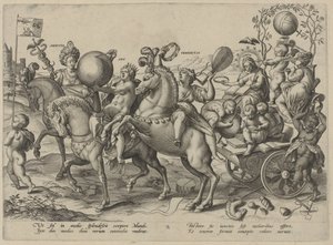 Juventud Las cuatro edades del hombre y la muerte (título de la serie) de Hieronymus Wierix