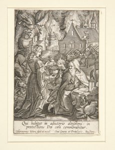 Tentación de San Antonio de Hieronymus Wierix