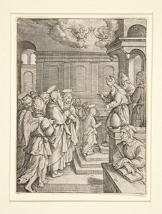 La Presentación de la Virgen, de la serie La Vida de la Virgen de Hieronymus Wierix