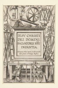 Página de título de La vida del infante de Hieronymus Wierix