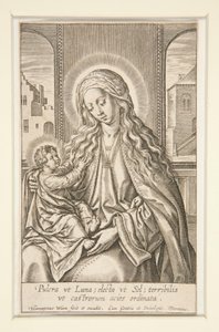 Virgen y niña de Hieronymus Wierix