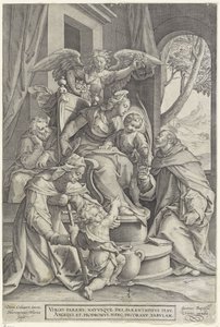 Sagrada Familia con Isabel y Juan el Bautista, después de Denys Calvaert de Hieronymus or Jerome Wierix