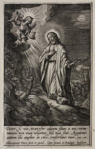 La Pasión: Cristo en el Monte de los Olivos de Hieronymus or Jerome Wierix