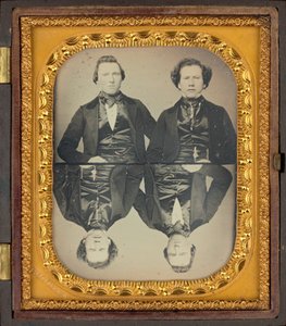 Retrato de dos hombres,c. 1850 (foto) de Higgins