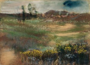 Paisaje con chimeneas de Hilaire Germain Edgar Degas