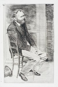Manet sentado, girado hacia la derecha de Hilaire Germain Edgar Degas