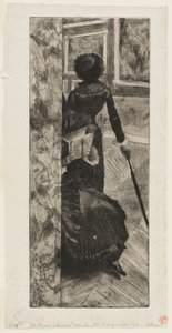 Mary Cassatt en la Galería de Pinturas del Louvre de Hilaire Germain Edgar Degas