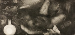 Mujer reclinada en su cama de Hilaire Germain Edgar Degas