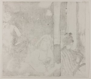 Mujeres delante de un café, por la tarde de Hilaire Germain Edgar Degas