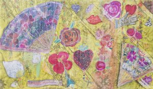 Abanico y flores de Hilary Simon