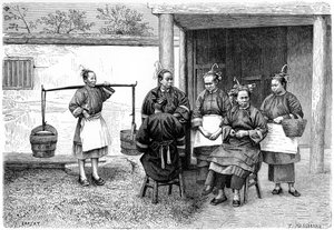 Gente de la provincia de Fokien, China, 1895