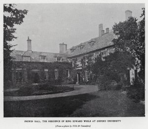 Frewin Hall, residencia del Rey Eduardo VII mientras estudiaba en la Universidad de Oxford de Hills and Saunders