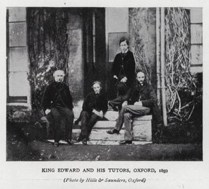 El rey Eduardo VII y sus tutores en la Universidad de Oxford