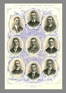 El equipo de Cambridge, Carrera de Botes de Oxford y Cambridge, 1898 de Hills and Saunders