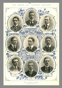 El equipo de Oxford, Carrera de Botes de Oxford y Cambridge, 1898 de Hills and Saunders