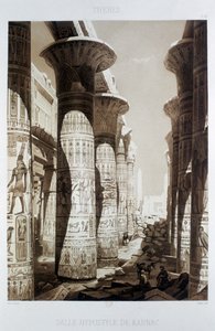 Sala hipóstila, Tebas, Karnak, Egipto, 1841 de Himely